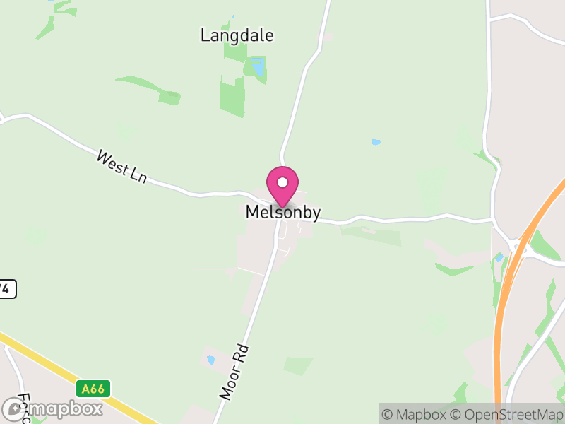 Map of Melsonby, North Yorkshire