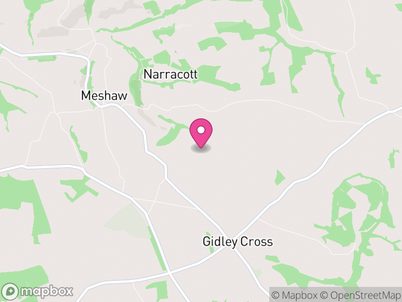 Map of Meshaw, North Devon