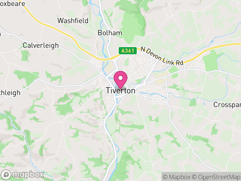 Map of Mid Devon, Devon