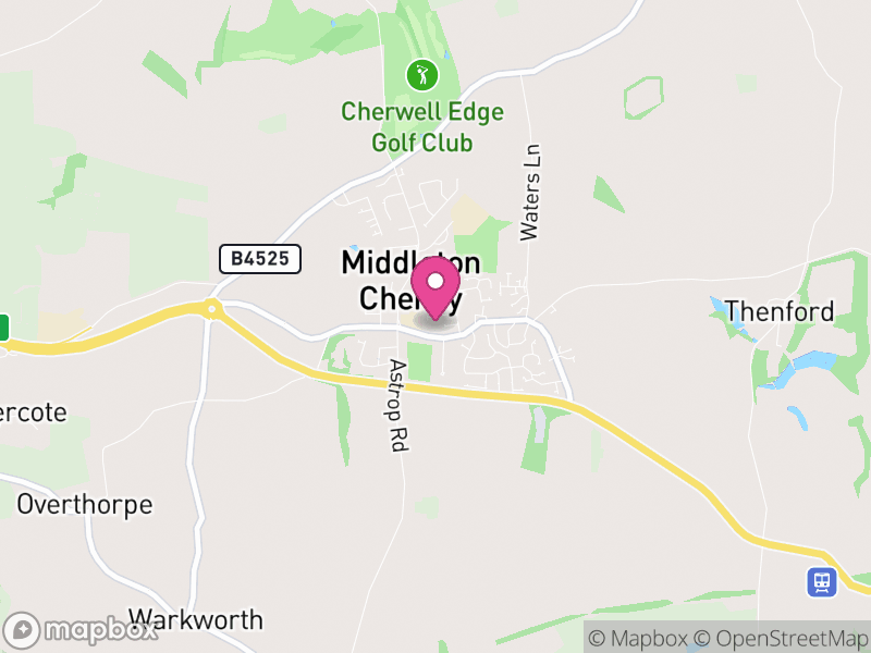 Map of Middleton Cheney, West Northamptonshire