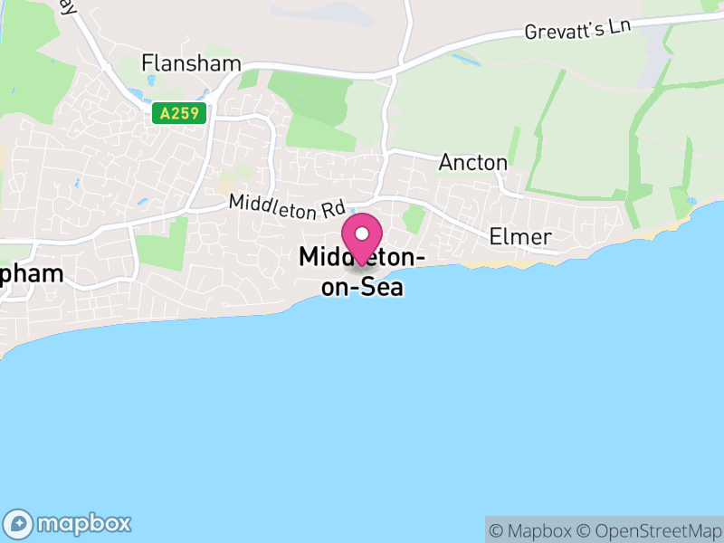Map of Middleton-on-Sea, Arun
