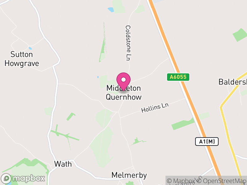 Map of Middleton Quernhow, North Yorkshire