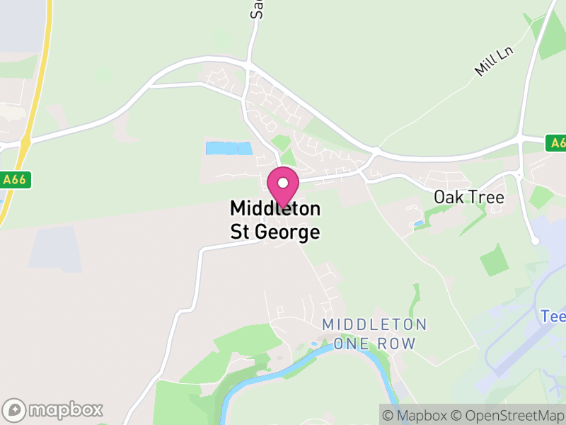 Map of Middleton St George, Darlington
