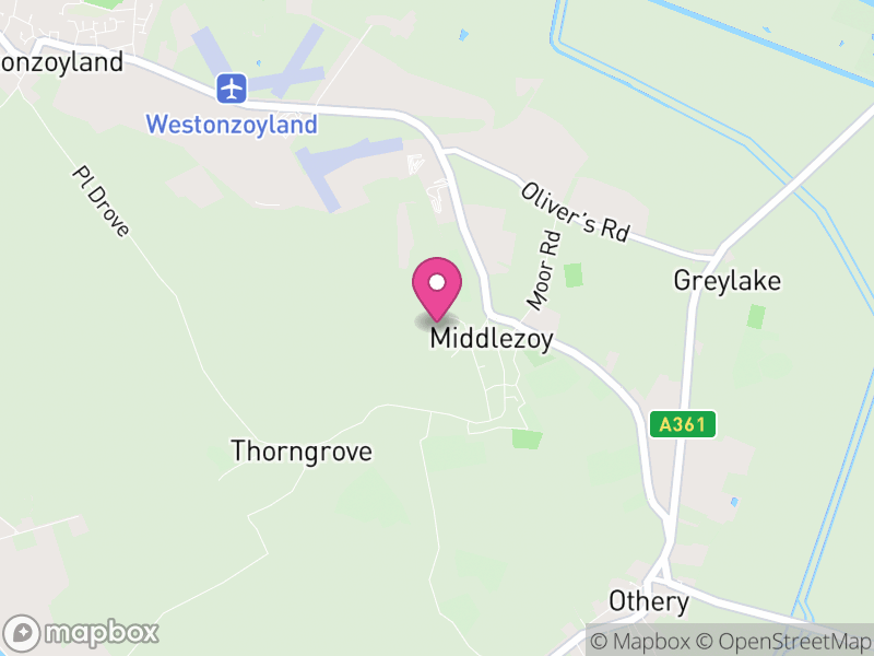 Map of Middlezoy, Somerset