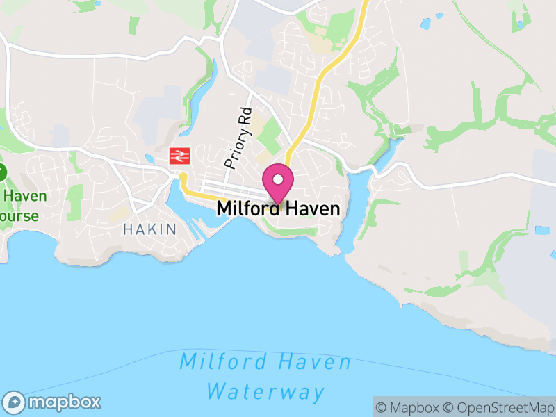 Map of Milford Haven, Pembrokeshire