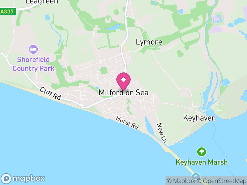 Map of Milford-on-Sea, New Forest