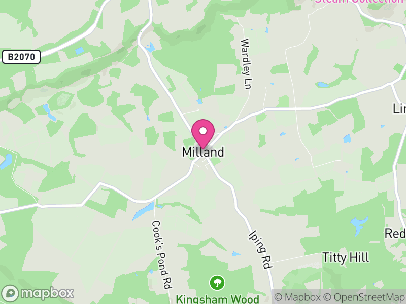 Map of Milland, Chichester