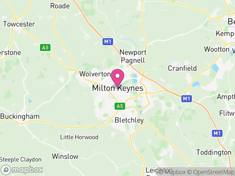 Map of Milton Keynes, England