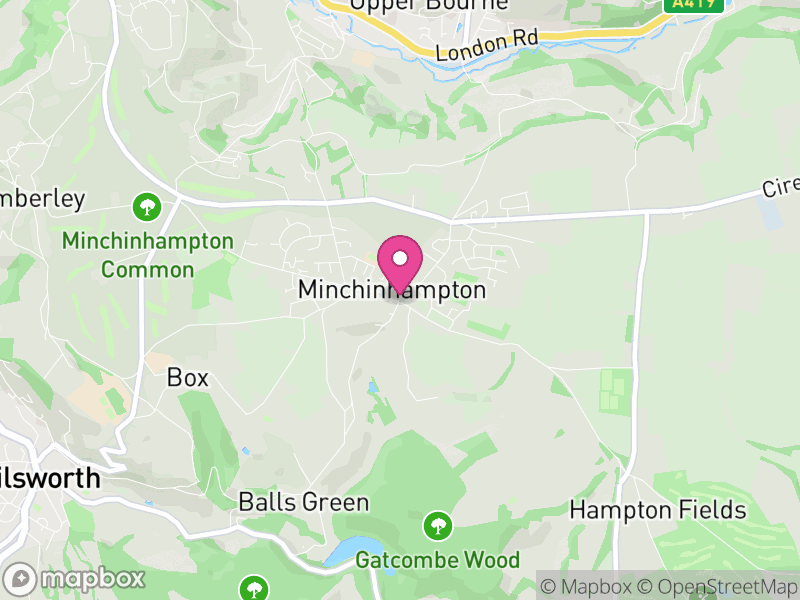 Map of Minchinhampton, Stroud