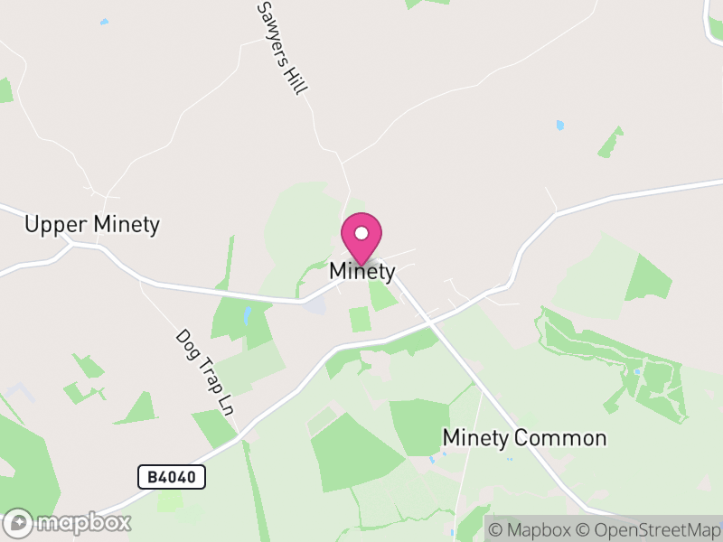 Map of Minety, Wiltshire