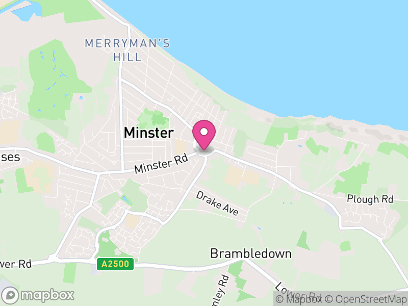 Map of Minster-on-Sea, Swale