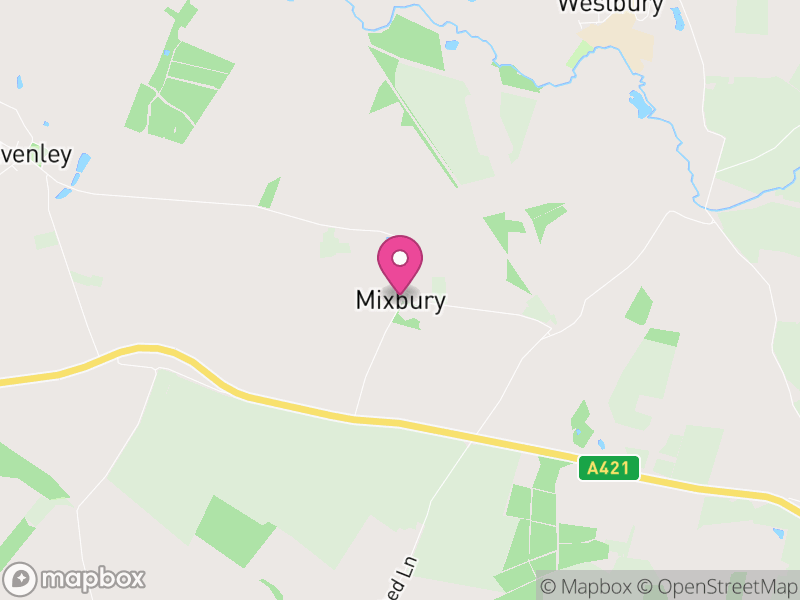 Map of Mixbury, Cherwell