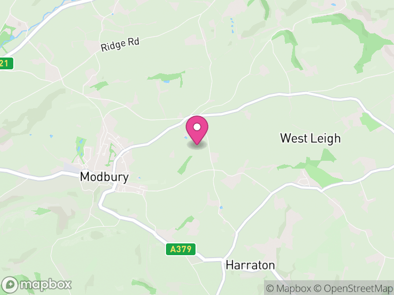 Map of Modbury, South Hams