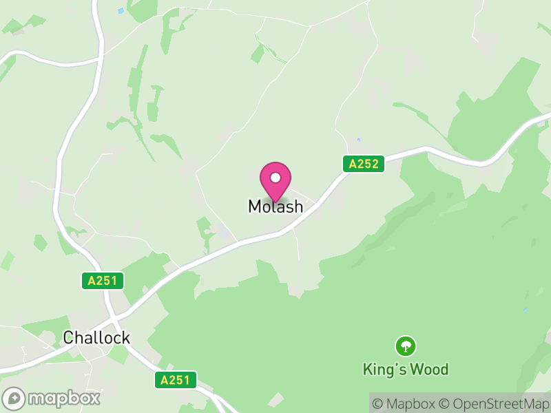 Map of Molash, Ashford