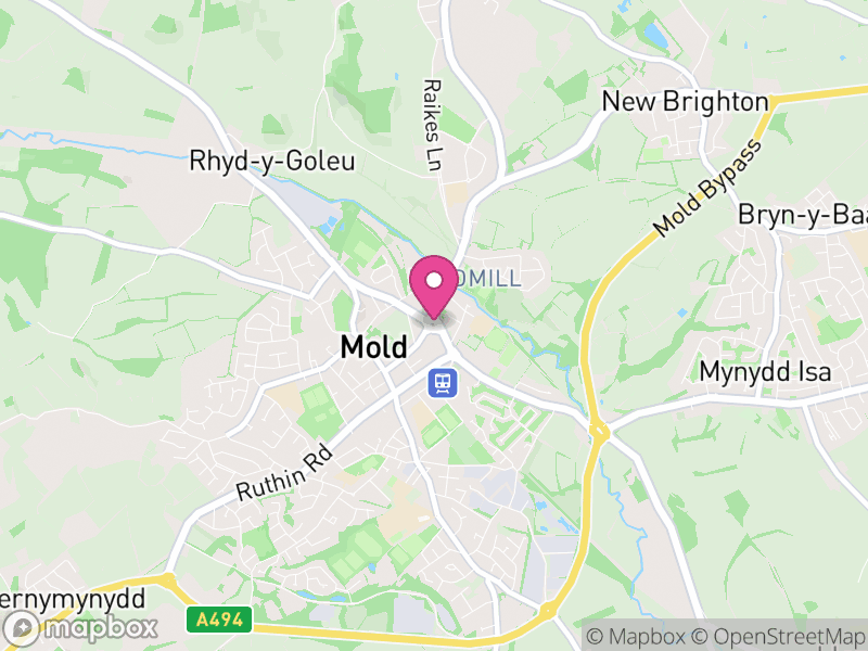 Map of Mold, Flintshire