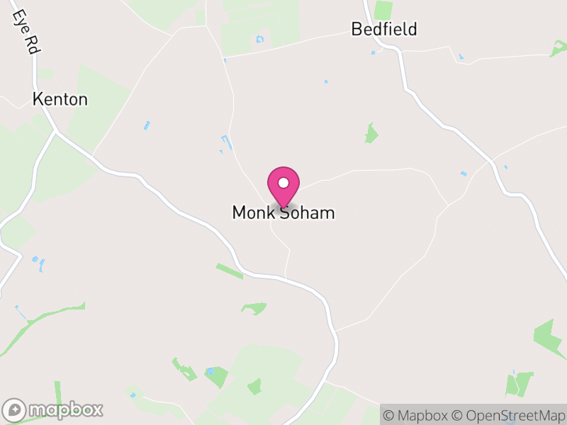Map of Monk Soham, Mid Suffolk