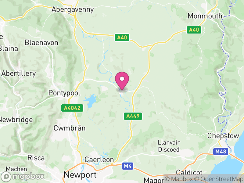 Map of Monmouthshire, Cymru / Wales