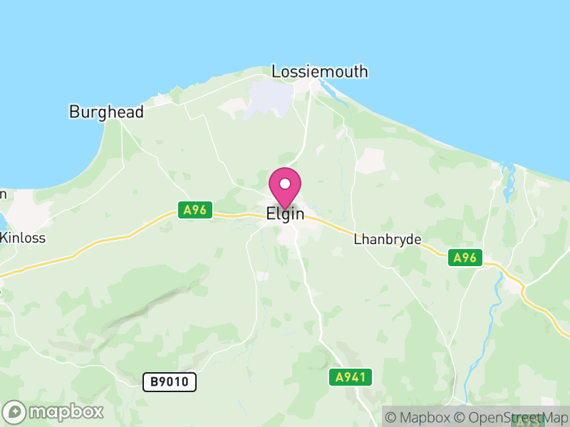 Map of Moray, Scotland