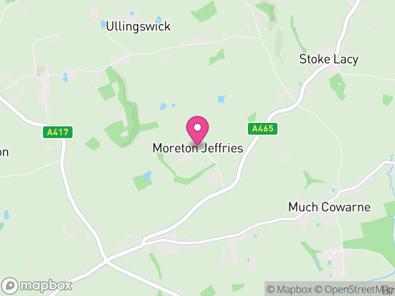 Map of Moreton Jeffries, Herefordshire