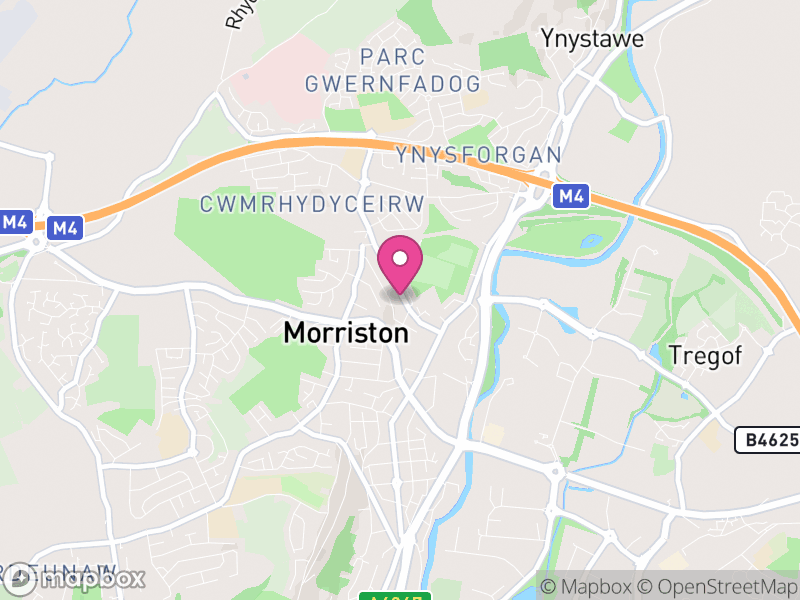 Map of Morriston, Swansea