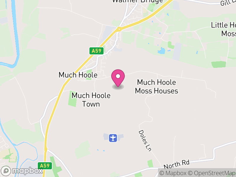 Map of Much Hoole, South Ribble