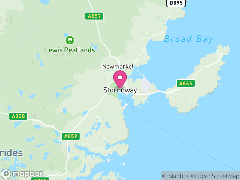 Map of Na h-Eileanan Siar, Scotland