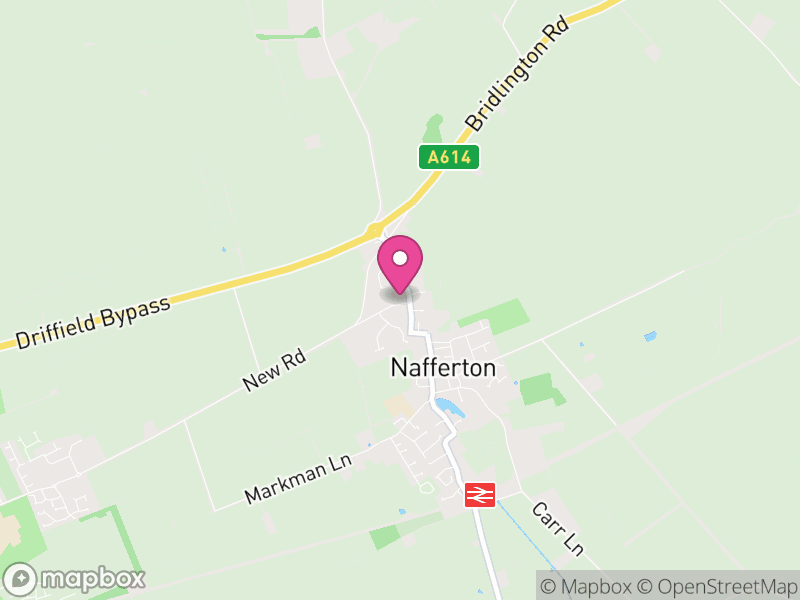 Map of Nafferton, East Riding of Yorkshire
