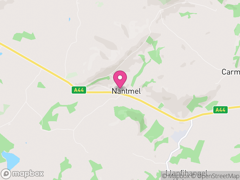 Map of Nantmel, Powys