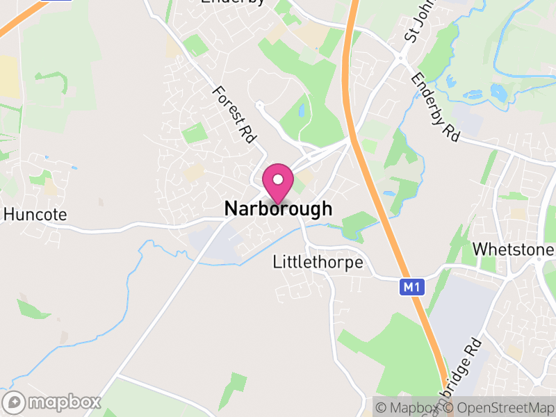 Map of Narborough, Blaby