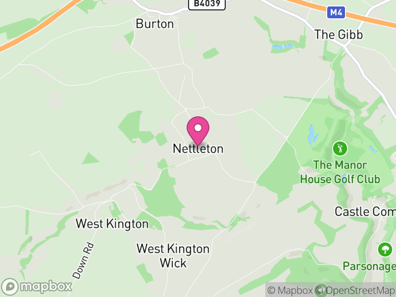 Map of Nettleton, Wiltshire