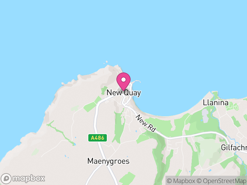 Map of New Quay, Ceredigion