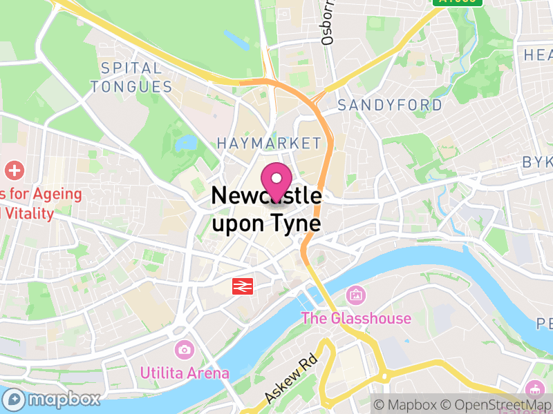 Map of Newcastle, North East