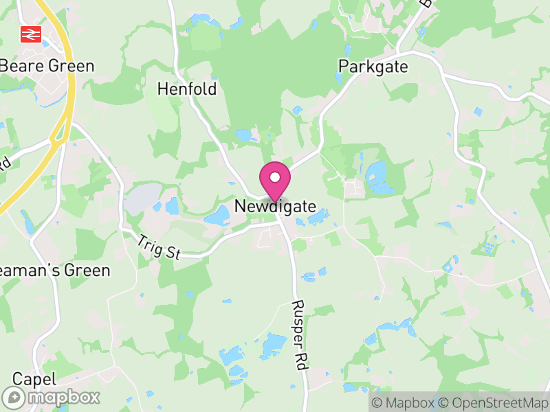 Map of Newdigate, Mole Valley