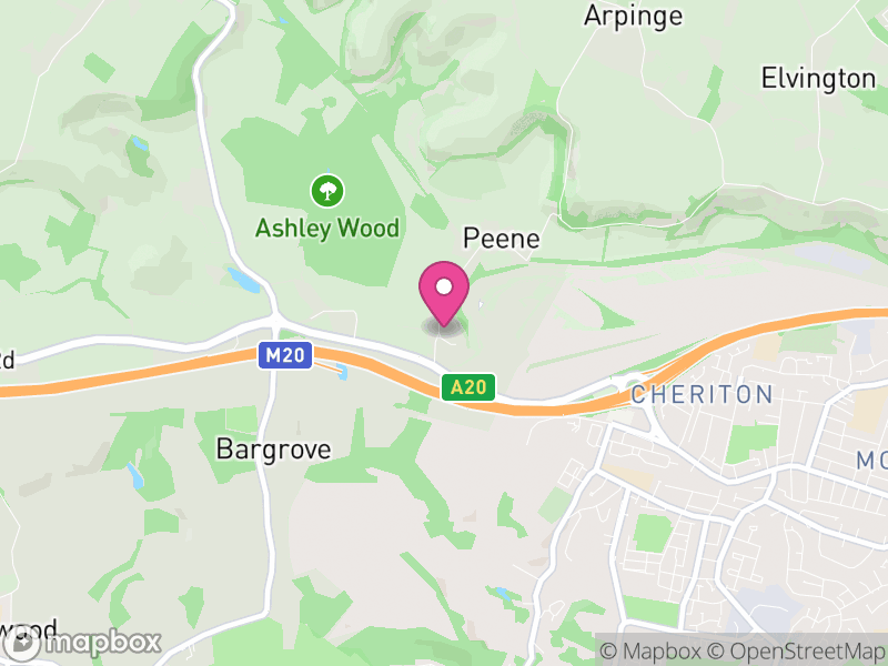 Map of Newington, Folkestone and Hythe