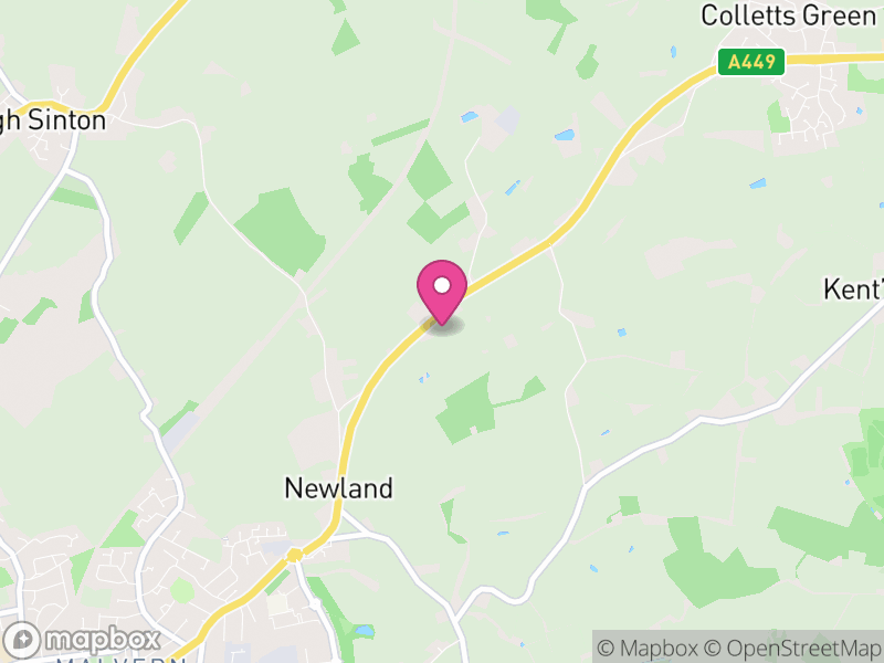 Map of Newland, Malvern Hills