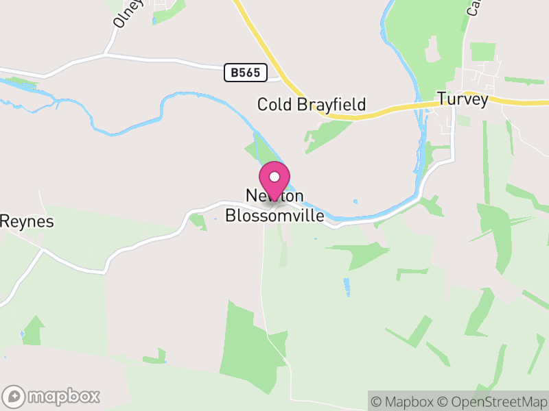 Map of Newton Blossomville, Milton Keynes