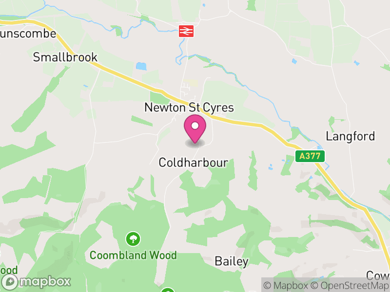 Map of Newton St. Cyres, Mid Devon