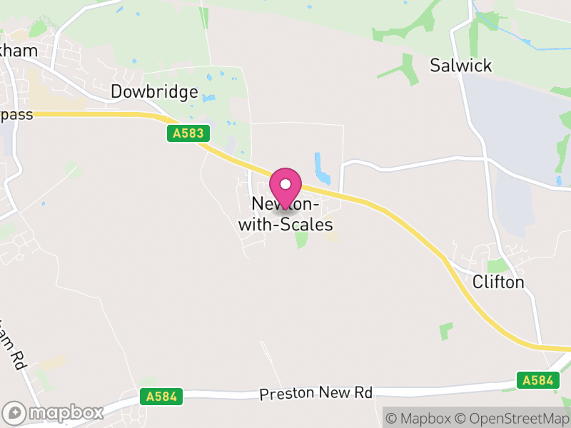 Map of Newton-with-Clifton, Fylde