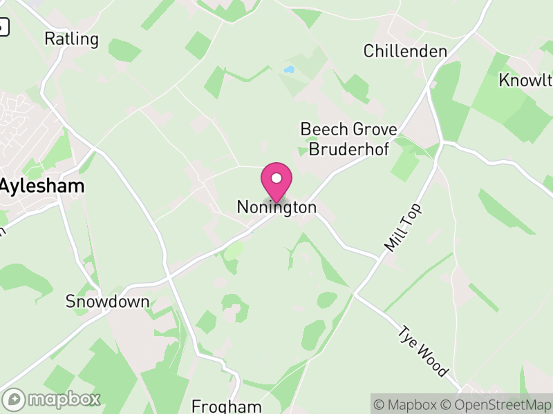 Map of Nonington, Dover