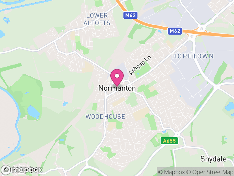 Map of Normanton and Altofts, Wakefield