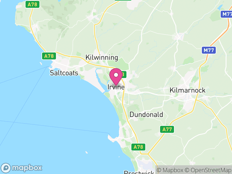 Map of North Ayrshire, Scotland