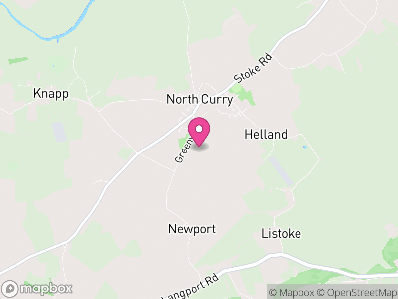 Map of North Curry, Somerset