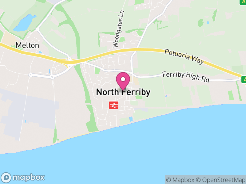 Map of North Ferriby, East Riding of Yorkshire