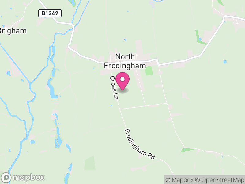 Map of North Frodingham, East Riding of Yorkshire