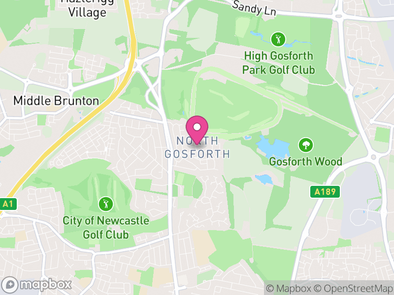 Map of North Gosforth, Newcastle