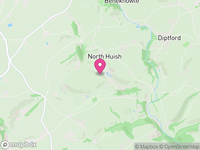 Map of North Huish, South Hams