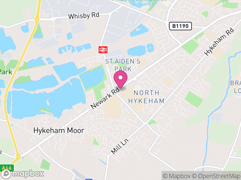 Map of North Hykeham, North Kesteven