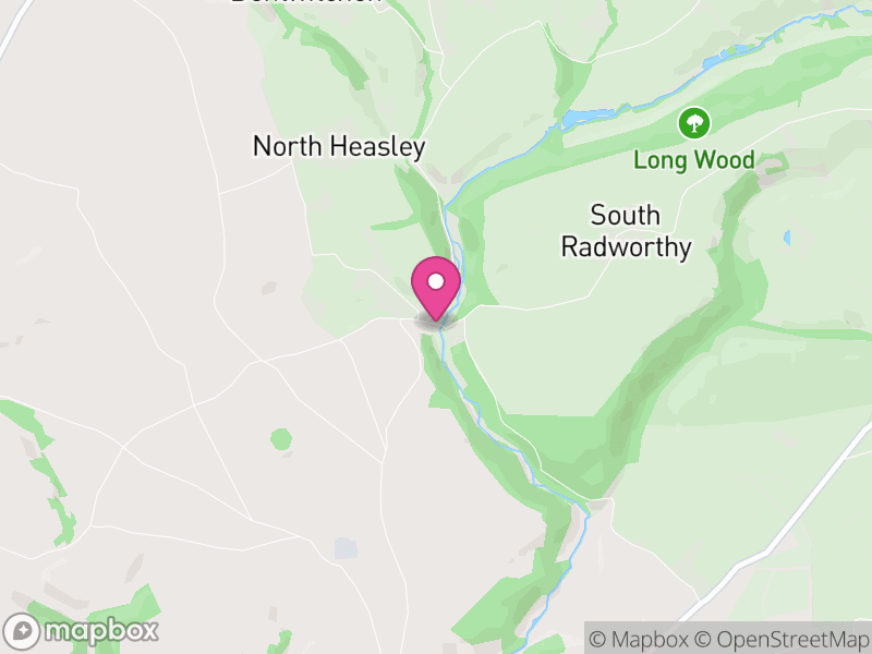 Map of North Molton, North Devon