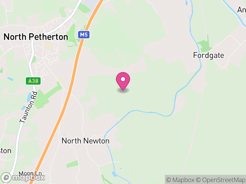 Map of North Petherton, Somerset