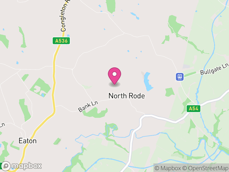 Map of North Rode, Cheshire East